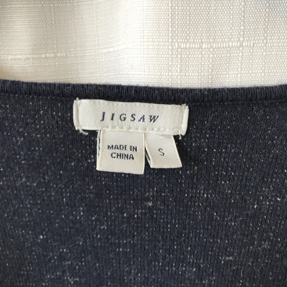 Jigsaw Cashmere Sweater Size Small Light Gray - Picture 5 of 13